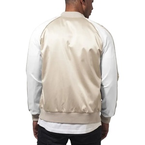 Vente en gros 100% blouson aviateur en satin de haute qualité brodé réversible Street Style Letterman Style hiver tendance tissu tissé - Product Image 3
