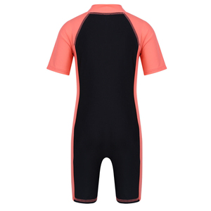 Unisex Kids Swimsuit Zippered Shorty Wetsuit with Short Sleeves Bathing Suit with Front Logo for Girls and <b>Boys</b> Haus Industries - Product Image 6