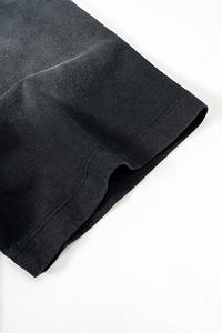 T-shirt Boxy Noir Délavé à l'Acide avec Logo Personnalisé Streetwear 100% Coton Uni Coupe Oversize T-shirt Graphique Vierge Homme Vente en Gros Séchage Rapide - Product Image 5