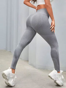 Pantalones de yoga de cintura alta para mujer al por mayor, pantalones de ejercicio para adelgazar la cadera, pantalones de running, mallas de fitness con control de abdomen y efecto lifting de vientre - Product Image 3