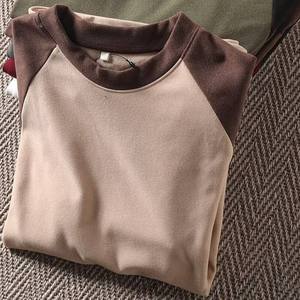 OEM Men's Custom Thermal <b>Long</b> <b>Sleeve</b> T-Shirt Trendy Winter <b>Base</b> <b>Layer</b> Color Block Cheap Plus Size T-Shirts for Men's - Product Image 5