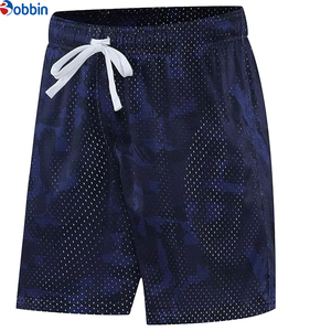 Shorts en maille confortables pour hommes, personnalisables, couleur unie, polyester, sublimation, pour la course et la gym - Product Image 4
