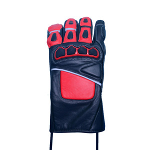 Guantes de Motocicleta de Cuero Unisex de Invierno de Primera Calidad, con Dedos Completos, Aberturas para los Dedos, Correa de Muñeca Ajustable, para Motocicleta y Actividades al Aire Libre - Product Image 4