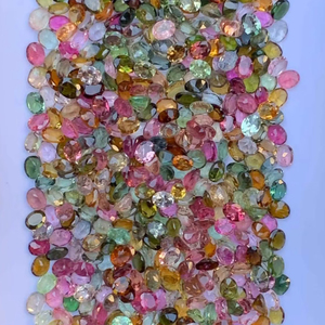 Turmalina Natural de Calidad AAA, Corte Facetado, Gema Disponible en Todos los Tamaños |   Piedras Sueltas Multicolores para la Elaboración de Joyas - Product Image 1