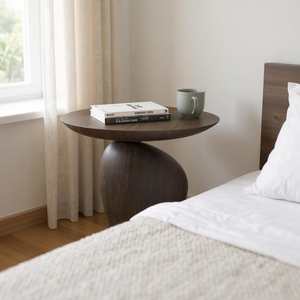 Table d'appoint en bois massif en gros, table d'appoint moderne, décoration de salon, table sculpturale, matériau en bois massif, décoration d'intérieur, meubles - Product Image 4