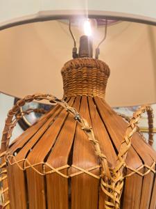 Vietnam Vintage Hand Woven Japanese <b>Bamboo</b> Cormorant Large Rattan <b>Table</b> <b>Lamp</b> Farmhouse Decor Supplier Manufacturer - Product Image 5