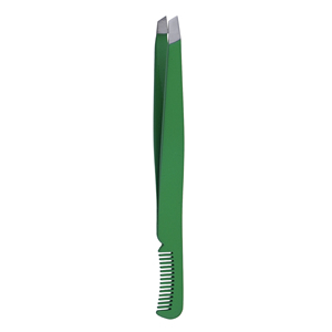 Pinzas para Cejas Color Verde Bosque con Logotipo Personalizado, con Peine Integrado, Pinzas de Alta Precisión para Recortar Cejas, Venta al Por Mayor - Product Image 1