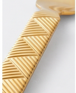 Ensemble de couverts en or mat, design moderne, passe au lave-vaisselle, vaisselle de mariage, couverts en acier inoxydable, ustensiles en métal - Product Image 2