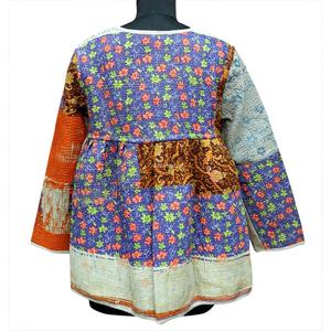 Robe Bohème Vintage Femme en Patchwork, Manches Longues Cloche, Blocs de Couleurs, Mini Décontractée Coupe Évasée, 100% Coton Écologique - Product Image 6
