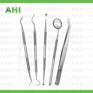 Kit Profesional de Higiene Dental AHI, Juego de 5 Piezas de Escaladores de Acero Inoxidable, Limpieza Profunda de Dientes, Manual, CE, Garantía de 3 Años, Clase I, Uso Doméstico - Product Image 3