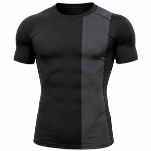 Custom <b>Men's</b> <b>Compression</b> T <b>Shirt</b> Gym Base Layer Quick Dry Running Fitness Athletic Sports Performance Tee OEM ODM - Product Image 1