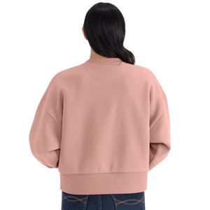 Women Crew Neck Sweatshirt Long Sleeve Pullover Casual Loose Fit <b>Fleece</b> <b>Top</b> Comfortable Everyday Streetwear Fashion Clothing - Product Image 2