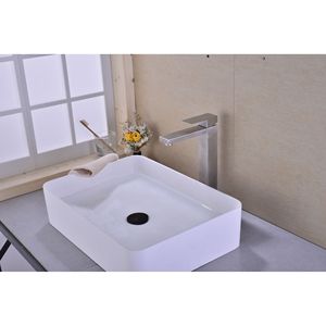 Rubinetto miscelatore monocomando per lavabo bagno in nichel spazzolato - Product Image 6