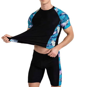 Light <b>Weight</b> Comfortable Swim Wear Men Body Suit Short Sleeve Low Price Men Custom <b>Swimming</b> Body Suit - Product Image 1