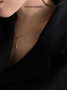 <b>Silver</b> Water Drop <b>Choker</b> Necklace Minimalist Lariat Pendant Chain for Women Party Jewelry - Product Image 2