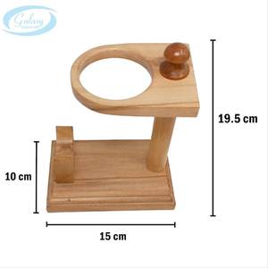 Corne à boire viking en corne de buffle naturelle avec support en bois, imitation antique sculptée, tasse médiévale rustique - Product Image 4
