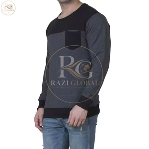 Premium Quality <b>Men</b> <b>Sweatshirt</b> Wholesale Custom <b>Crewneck</b> Pullover Light Weight Casual Wear Solid Color <b>Sweatshirt</b> - Product Image 2
