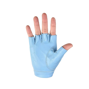 Women's Half-Finger Leather Gloves with Strong Grip for <b>Pole</b> <b>Dancing</b> Performance Wear Half Fingers Included - Product Image 2