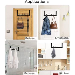 Ganci da appendere sopra la porta, ganci da parete e appendiabiti per appendere asciugamani, appendiabiti da porta per una comoda organizzazione - Product Image 2