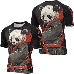 เสื้อรัดกล้ามเนื้อแขนยาวสำหรับผู้ชายแบบสั่งทำพิเศษสำหรับกีฬาบราซิลเลียนยิวยิตสู ผลิตจากโพลีเอสเตอร์ 100% คุณภาพพรีเมียม บริการ OEM พิมพ์ลายด้วยความร้อน - Product Image 1