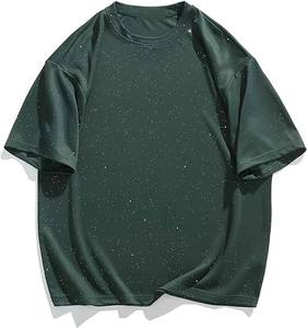 Wholesale Oversized t <b>Shirt</b> Cotton <b>Mens</b> Glitter T <b>Shirt</b> CrewNeck Short Sleeve <b>Shirts</b> Baggy Shiny <b>Party</b> for <b>Men</b> - Product Image 1
