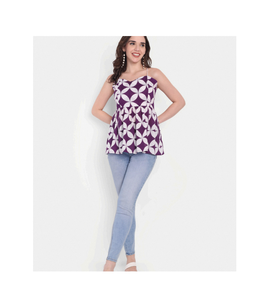 Blusa Elegante sin Mangas con Estampado Floral para Mujer, Ligera, Cómoda, Informal, para Verano, Picnic, Fiesta, Eventos al Aire Libre, Uso Diario, 100% - Product Image 3
