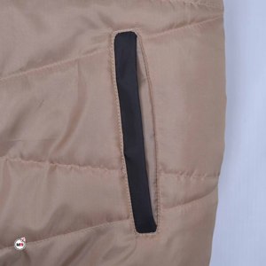 <span class=keywords><strong>Gilet</strong></span> Imbottito in Lana con Cappuccio per <span class=keywords><strong>Uomo</strong></span>, Logo Ricamato 3D, Antivento, Traspirante, Senza Maniche, Chiusura Frontale con Zip, Casual, <span class=keywords><strong>Beige</strong></span> - Product Image 6