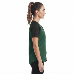 Chemise de baseball boutonnée pour femme, chemise de baseball respirante 100% polyester, maillots de baseball boutonnés pour femme - Product Image 3