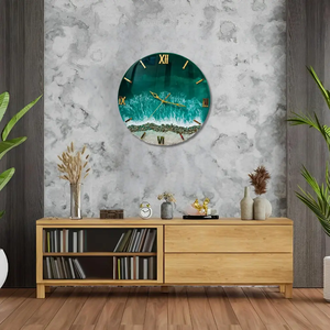 Luxury Designer Resin Epoxy River <b>Clock</b> Handmade Wooden <b>Decorative</b> <b>Wall</b> <b>Clock</b> for Living Room Bedroom and Dining Area <b>Decor</b> - Product Image 3