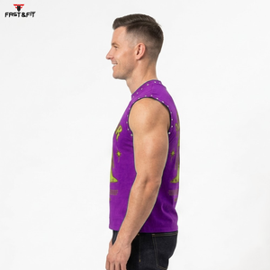 Custom Logo High Quality Casual Fashion 2026 New Design Men's Sleeveless Fitness Gym Tank Top Breathable Quick Dry Anti-Pilling - Product Image 6