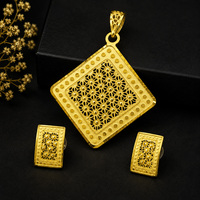 Ensemble de bijoux pendentifs Habesha de style éthiopien, érythréen, africain, turc, de Dubaï, plaqué or 14K, 18K, 24K, en laiton, tendance, vente en gros