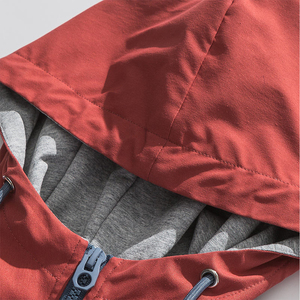 OEM Men’s Retro Color Block Windbreaker <b>Jacket</b> Lightweight Casual Style Hooded <b>Zip</b> <b>Up</b> <b>Jacket</b> for Autumn Wholesale - Product Image 4