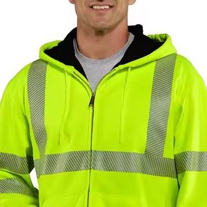 Chaquetas con Capucha y Cremallera de Alta Calidad, Reflectantes y de Seguridad para Trabajo, para Hombres, de Manga Larga, para Construcción - Product Image 3