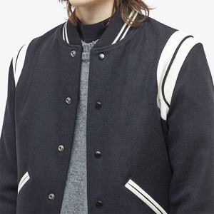 <b>Mens</b> Crop Blank Black and <b>White</b> Luxury Wool Custom Varsity <b>Jacket</b> Blank Logo Embroidery Letterman Custom Bomber Comfort <b>Men</b> - Product Image 6