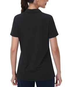 Camiseta Deportiva de Polo para Mujer, Manga Corta, Cuello en V, Secado Rápido, Protección Solar, para Golf y Tenis, Venta al Por Mayor - Product Image 2