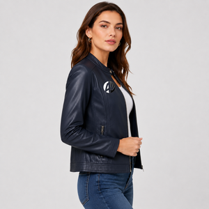 Veste en cuir élégante pour femme, conçue pour le confort, la confiance et une mode intemporelle, qui rend chaque tenue moderne et élégante. - Product Image 4