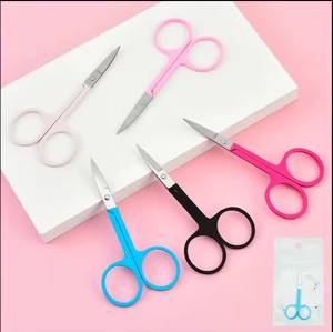 Blue Plastic Handle Stainless Steel Manicure <b>Scissors</b> With Sharp Straight Blade <b>For</b> <b>Nail</b> Care Adults Beauty Tools - Product Image 3