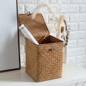 Seagrass <b>Storage</b> <b>Basket</b> Box with Lid Handmade <b>Storage</b> <b>Basket</b> Wholesale eco-friendly Made in Viet Nam - Product Image 3