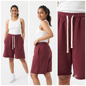 Shorts amples pour femmes en molleton 100% coton, pour la course, le sport, le fitness, le streetwear et l'hiver, avec cordon de serrage à la taille - Product Image 4
