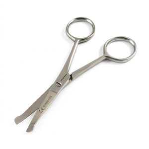 Ciseaux de sécurité pour poils du nez, oreilles et visage, tondeuse manuelle en acier inoxydable pour l'épilation - Product Image 2