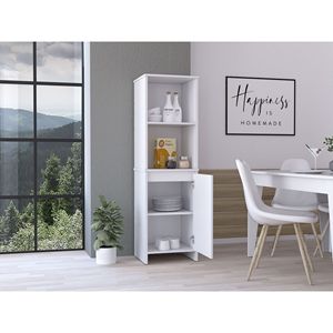 Armadio Dispensa Bianco Forester con 1 Ripiano per Organizzazione Cucina - Product Image 2