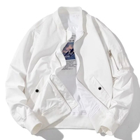 Blouson bomber noir pour homme, col rabattu, fermeture éclair, coupe classique, couleur unie, style décontracté, matière polyester, idéal pour l'automne