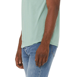 Men's Light <b>Green</b> Short Sleeve O-Neck <b>T</b>-<b>Shirt</b> Regular Fit 100% Cotton Jersey Casual Solid Color <b>Plain</b> Dyed Knitted <b>T</b>-<b>shirts</b> - Product Image 6