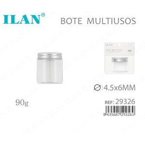 Barattolo Multiuso Iln 4.5x6mm 90g Trasparente con Coperchio in Alluminio - Product Image 1