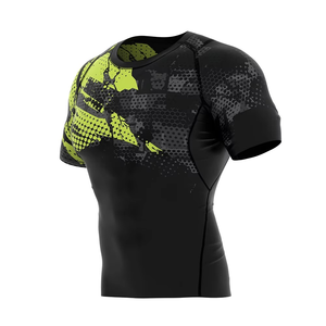 Running Custom Logo Sports UPF 50+ <b>Surf</b> Swim Sublimation No Gi for Men Short Sleeve Mma Bjj / Jiu Jitsu Rashguard T-Shirt - Product Image 4