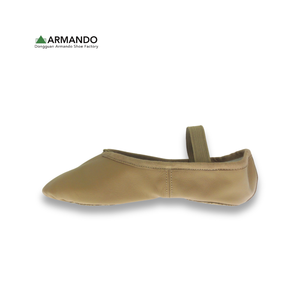 รองเท้าบัลเลต์พื้นยางแยกส่วนหนังแท้ OEM รับทำโลโก้และฉลากส่วนตัว - Product Image 2