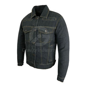 Chaqueta de Mezclilla para Hombre, Diseño Nuevo, 100% Algodón, Color Sólido, Ecológica, Transpirable, Estilo Urbano, con Logotipo Frontal - Product Image 2