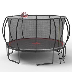 Trampolino YC 16FT Pumpkin Nero Rosso, Attrezzatura per Divertimento all'Aperto - Product Image 1