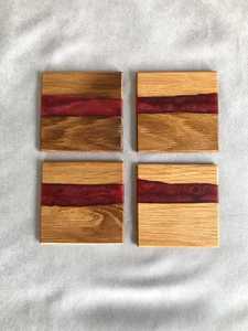 Luxury Resin Epoxy Wooden Coaster Set Elegant Acacia Wood Table Protectors for Everyday Use & Entertaining - Product Image 4