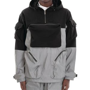 ผู้ผลิตเสื้อผ้าตามสั่ง โลโก้ เสื้อแจ็คเก็ตกันลมแบบเทคนิคอลสำหรับเล่นสกี เสื้อแจ็คเก็ตกันน้ำแบบมีฮู้ดสำหรับผู้ชาย - Product Image 1